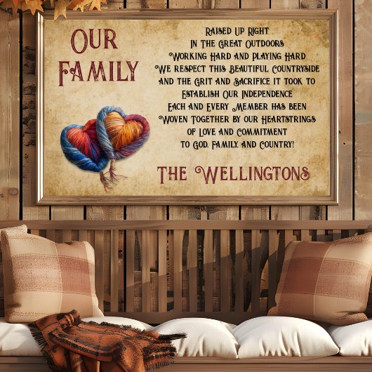 Poster Personnaliser notre famille Foi pays élevé