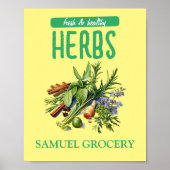 Poster Personnaliser Promotions de produits d'épicerie (Devant)