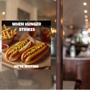 Poster Personnaliser Publicité Restaurant Hotdogs Frites