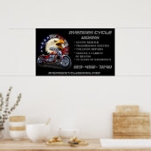 Poster Personnaliser Réparation de motocyclettes Boutique (Cuisine)