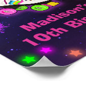 Poster Personnaliser Roller Sking Neon Welcome (Coin)