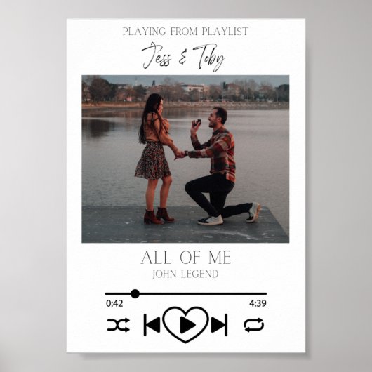 Poster Personnaliser Spotify Music Photo Anniversaire Imp (Devant)