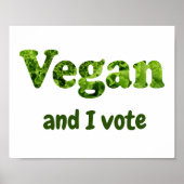 Poster Personnaliser Vegan Activist Voter (Devant)
