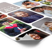 Poster Personnalisez 11 Photos Moderne Chic Élégant Amour (Coin)