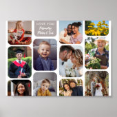 Poster Personnalisez 11 Photos Moderne Chic Élégant Amour (Devant)