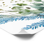 Poster Personnalisez Bouquet de Fleurs Mariage Hydrangeas (Coin)