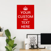 Poster Personnalisez Conserver le calme et continuer (Bureau à domicile)