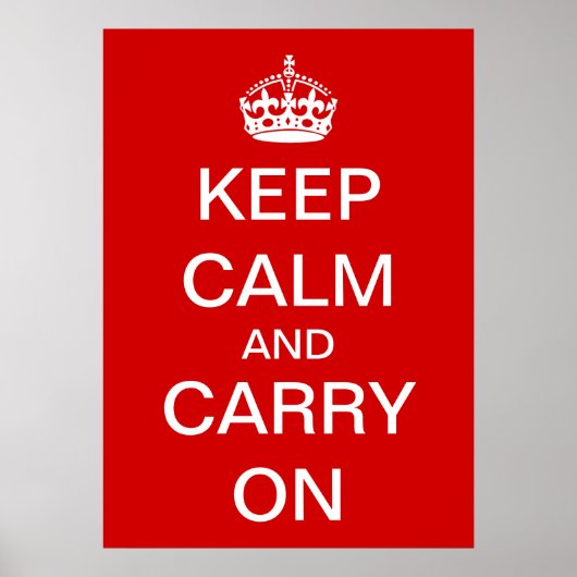 Poster Personnalisez Conserver le calme et continuer (Devant)