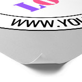 Poster Personnalisez votre entreprise Logo Nom Site Web P (Coin)