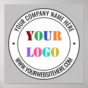 Poster Personnalisez votre entreprise Logo Nom Site Web P
