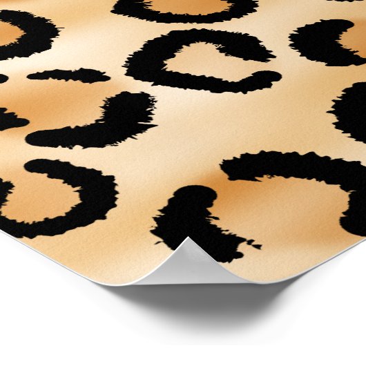 Poster Personnalized Monogram Leopard Print Pattern (Coin)