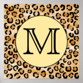 Poster Personnalized Monogram Leopard Print Pattern (Devant)
