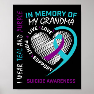 Poster Personne aimée en mémoire de grand-mère Sensibilis