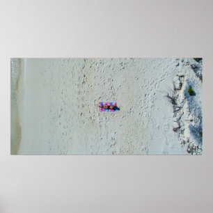 Poster Personne bronzant à la plage