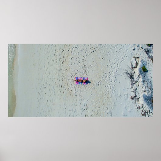 Poster Personne bronzant à la plage (Devant)