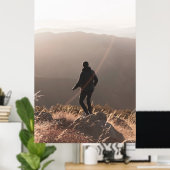 Poster Personne debout sur la roche (Bureau à domicile)