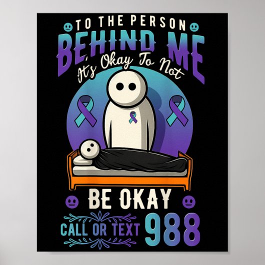 Poster Personne derrière moi Prévention Suicide Sensibili (Devant)