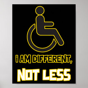 Poster personne différente non moins handicapée
