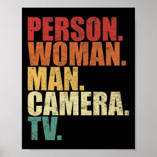 Poster Personne Femme Homme Appareil Photo Télévision Tru