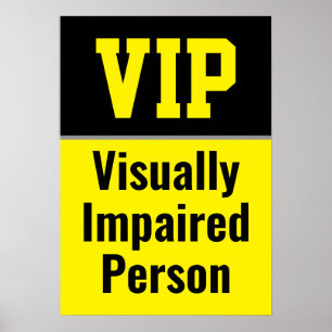 Poster Personne malvoyante VIP