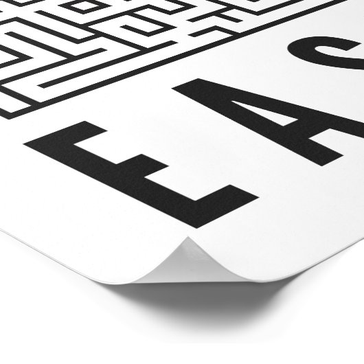 Poster Personne N'A Dit Que Ce Serait Facile | Devis moti (Coin)