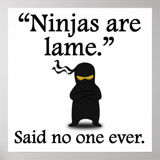 Poster Personne N'A Jamais Dit : Les Ninjas Sont La Respo (Devant)
