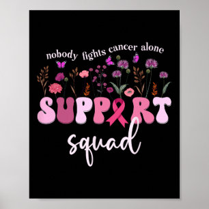 Poster Personne ne combat le cancer du sein seul cancer d