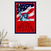 Poster Personne ne devrait demander justice (Cuisine)