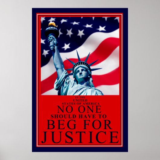 Poster Personne ne devrait demander justice (Devant)