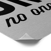 Poster Personne Ne Se Soucie De Citation Drôle (Coin)