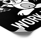 Poster Personne ne s'inquiète Travailler plus dur - Fitne (Coin)