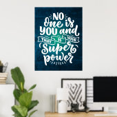 Poster "Personne n'est vous" Citation d'inspiration Typog (Bureau à domicile)
