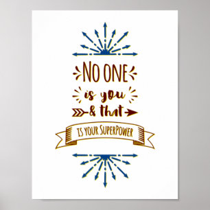 Poster Personne n'est vous - Motivationnel, Inspiration