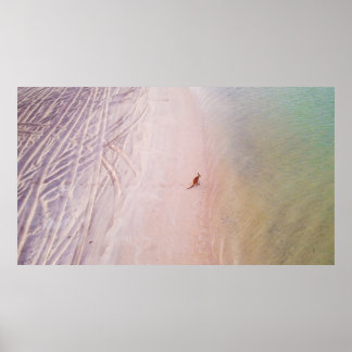 POSTER PERSONNE SUR LA PLAGE