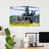 POSTER PERSONNEL AMÉRICAIN DE COMBAT (Bureau à domicile)