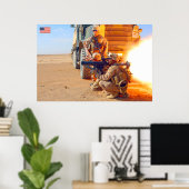 POSTER PERSONNEL AMÉRICAIN DE COMBAT (Bureau à domicile)