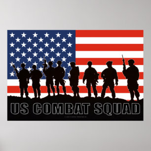 POSTER PERSONNEL AMÉRICAIN DE COMBAT