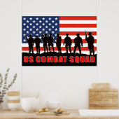 POSTER PERSONNEL AMÉRICAIN DE COMBAT (Cuisine)