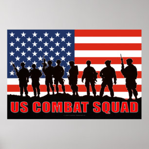 POSTER PERSONNEL AMÉRICAIN DE COMBAT