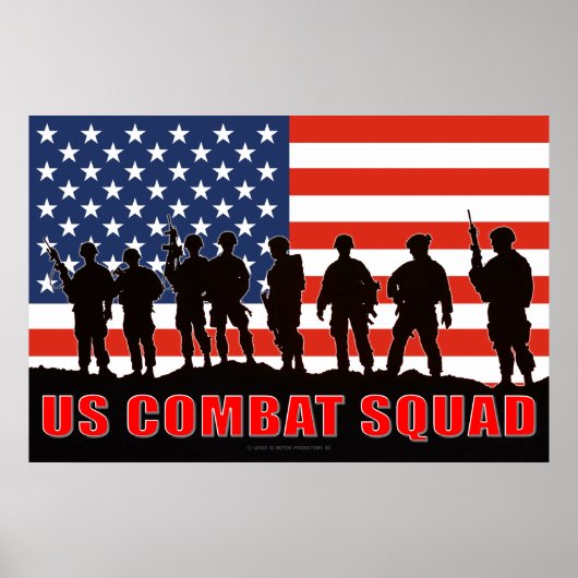 POSTER PERSONNEL AMÉRICAIN DE COMBAT (Devant)