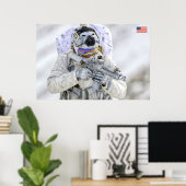 POSTER PERSONNEL AMÉRICAIN DE COMBAT (Bureau à domicile)