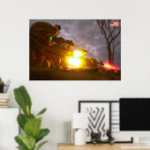 POSTER PERSONNEL AMÉRICAIN DE COMBAT (Bureau à domicile)