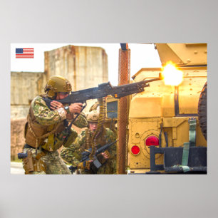 POSTER PERSONNEL AMÉRICAIN DE COMBAT