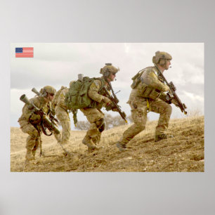 POSTER PERSONNEL AMÉRICAIN DE COMBAT
