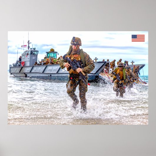 POSTER PERSONNEL AMÉRICAIN DE COMBAT (Devant)