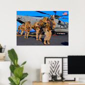 POSTER PERSONNEL AMÉRICAIN DE COMBAT (Bureau à domicile)
