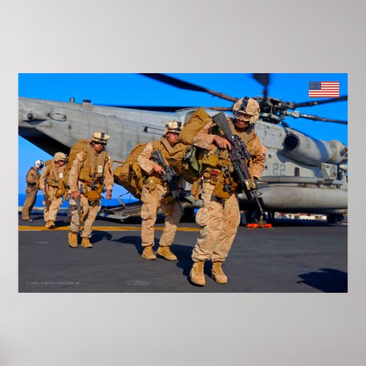 POSTER PERSONNEL AMÉRICAIN DE COMBAT (Devant)