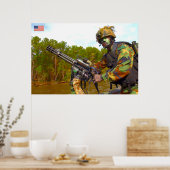 POSTER PERSONNEL AMÉRICAIN DE COMBAT (Cuisine)