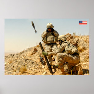 POSTER PERSONNEL AMÉRICAIN DE COMBAT