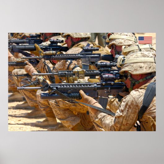 POSTER PERSONNEL DE COMBAT AMÉRICAIN (Devant)